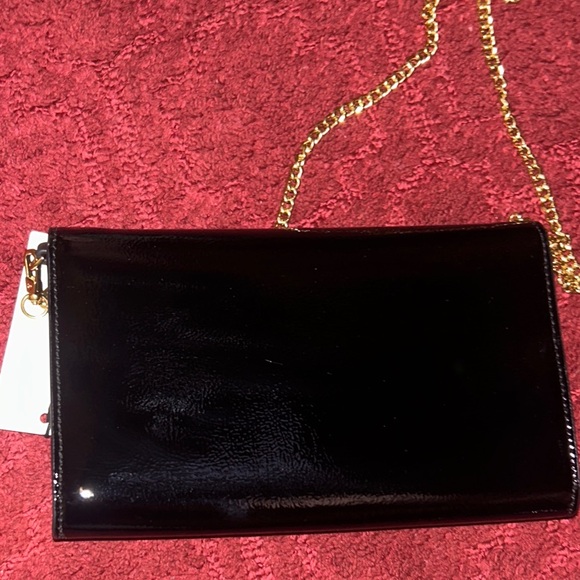 Elegant Black and Gold Clutch with Chain by Ted Baker - Picture 3 of 10